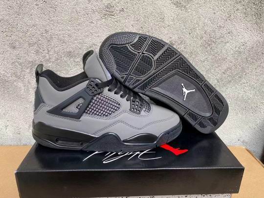 Air Jordan 4 Grey Black Men's Women's Basketball Shoes AJ4-48